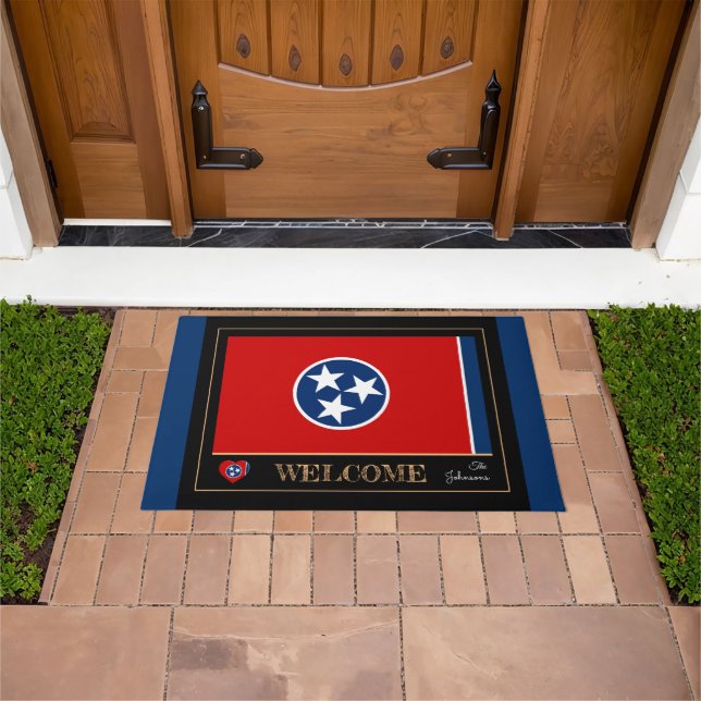 Tennessee & Tennessee Flag house mat /sports USA (Outdoor)
