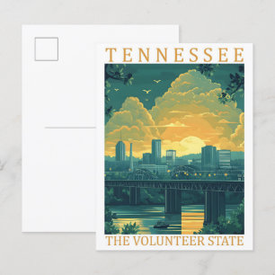 Tennessee the Volunteer State USA Travel Place Postcard