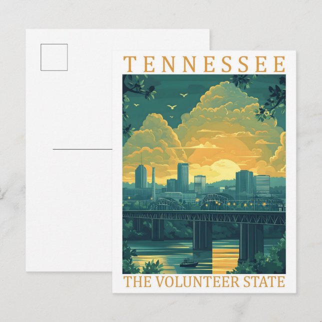 Tennessee the Volunteer State USA Travel Place Postcard (Front/Back)