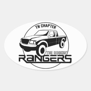 Tennessee, TN - Rockin’ Rangers Chapter Oval Sticker