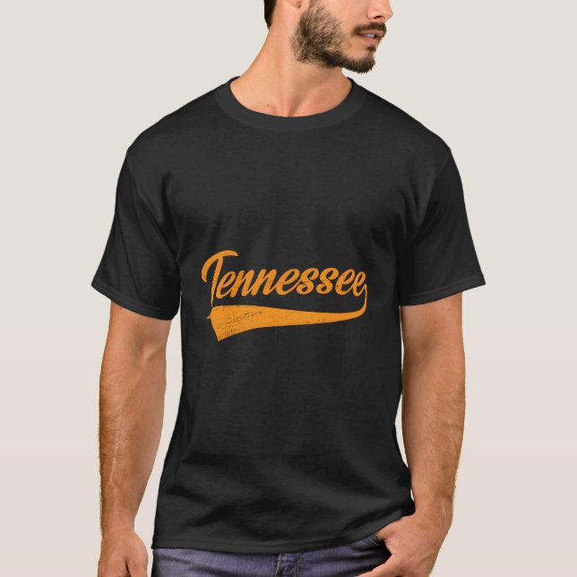 Tennessee Tn Throwback Distressed T-Shirt (Front)