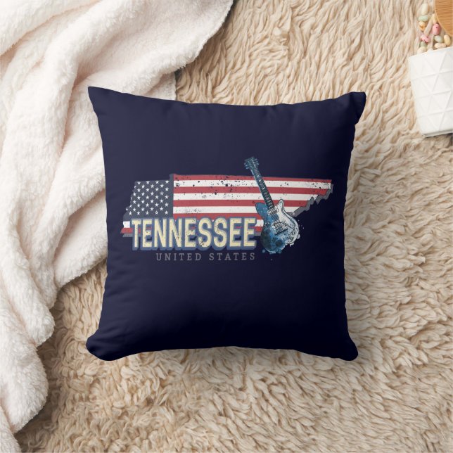 Tennessee United States Retro State Vintage USA Cushion (Blanket)