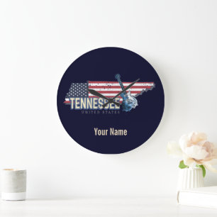 Tennessee United States Retro State Vintage USA Large Clock