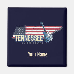 Tennessee United States Retro State Vintage USA Lu Magnet