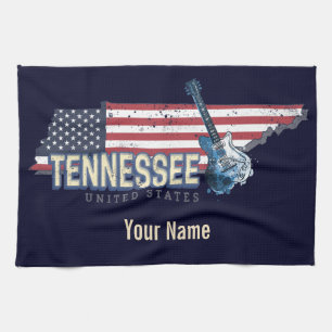 Tennessee United States Retro State Vintage USA Tea Towel