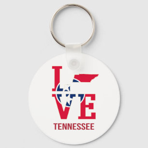 Tennessee USA State Love Key Ring