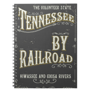 Tennessee USA vintage Railroad poster Notebook