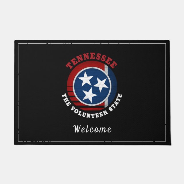 TENNESSEE VOLUNTEER STATE FLAG DOORMAT (Front)