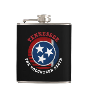 TENNESSEE VOLUNTEER STATE FLAG HIP FLASK