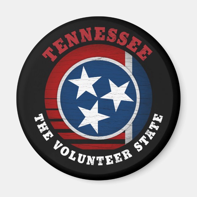 TENNESSEE VOLUNTEER STATE FLAG MAGNET (Front)
