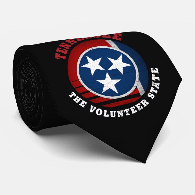 TENNESSEE VOLUNTEER STATE FLAG TIE (Rolled)
