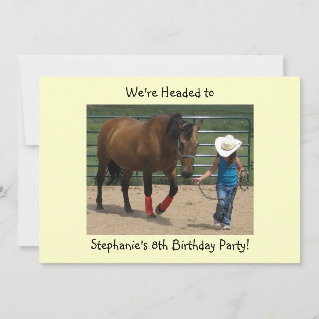 Tennessee Walking Horse and Girl - Party Invitation (Front)