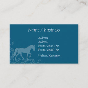 Tennessee Walking Horse Flourish Profile Business Card