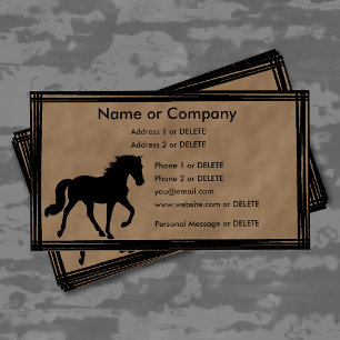 Tennessee Walking Horse Silhouette Personal Business Card