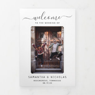 Tennessee Wedding Welcome Letter & Itinerary Tri-Fold Programme