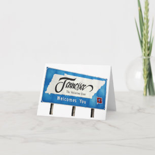 Tennessee Welcomes You Highway Sign Greeting Card
