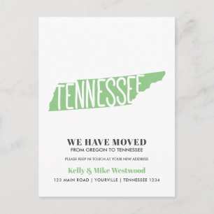 TENNESSEE We've moved New address New Home Postcar Postcard