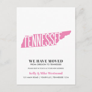 TENNESSEE We've moved New address New Home  Postcard