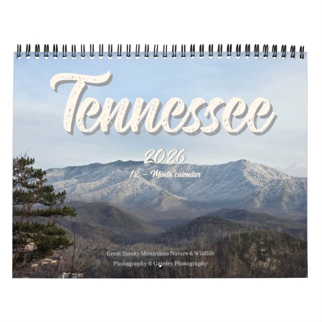 Tennessee Wildlife 2026 - 12 month calendar (Cover)