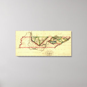 TennesseePanoramic MapTennessee Canvas Print