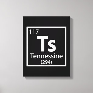 Tennessine - Tennessee Science Periodic Table Canvas Print