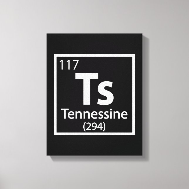 Tennessine - Tennessee Science Periodic Table Canvas Print (Front)