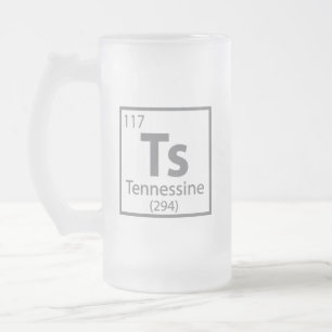 Tennessine - Tennessee Science Periodic Table Frosted Glass Beer Mug