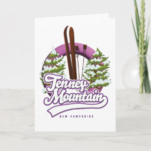 Tenney mountain new hampshire ski logo holiday card
