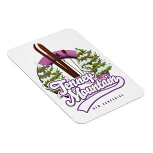 Tenney mountain new hampshire ski logo postcard magnet