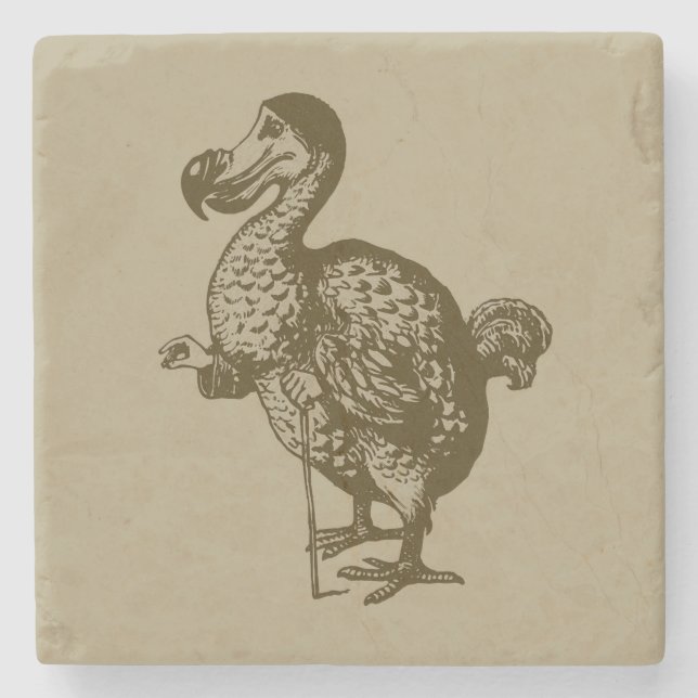Tenniel's Dodo Marble Stone Coaster (Front)