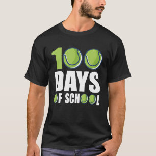 Tennis 100 Days Of School Happy 100Th Day Teacher T-Shirt