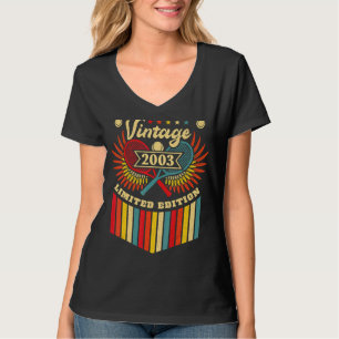 Tennis 19th Birthday Men Women Vintage 2003 Tennis T-Shirt