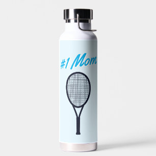 Tennis #1 Mum Mother's Day Blue Gift Water Bottle