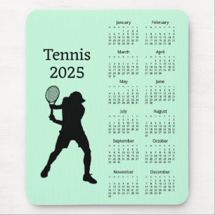 Tennis 2025 Calendar Mousepad