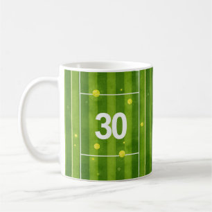 Tennis 30th Birthday with balls on the court Coffee Mug