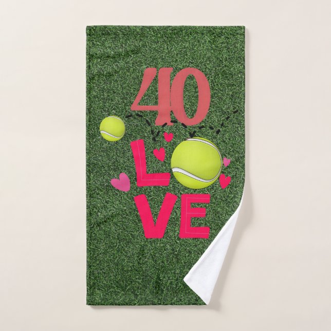 Tennis 40th Birthday funny gifts for player Hand Towel (Hand Towel)