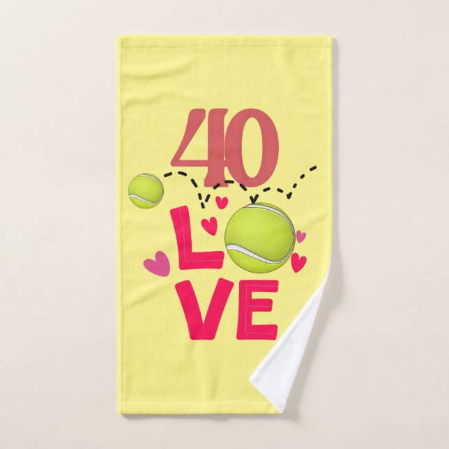 Tennis 40th Birthday funny gifts for player Hand Towel (Hand Towel)