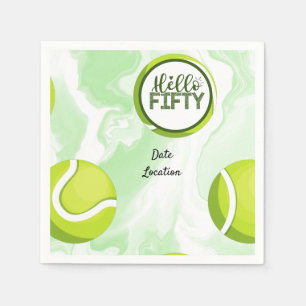Tennis 50th Birthday Anniversary  Napkin