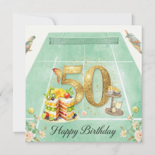 Tennis 50th Birthday tennis ball racket
