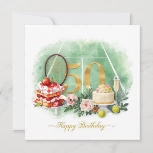 Tennis 50th Birthday tennis ball racket