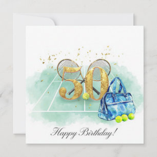 Tennis 50th Birthday tennis ball racket