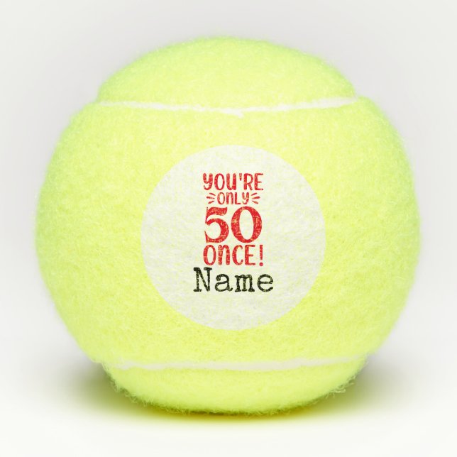 Tennis 50th Birthday Tennis Balls (Front)
