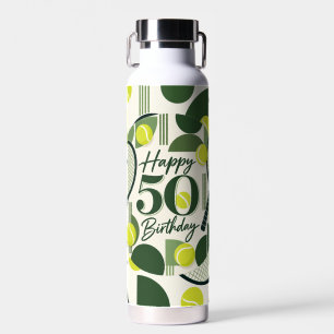 Tennis 50th Birthday Water Bottle