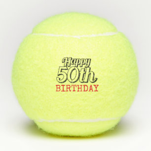 Tennis 50th Birthday with tennis ball and number