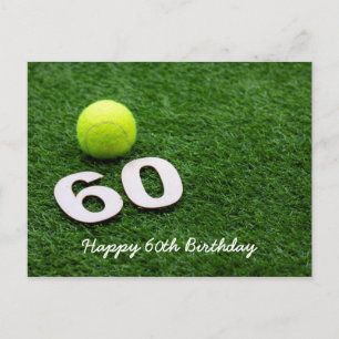 Tennis 60th Birthday Postcard