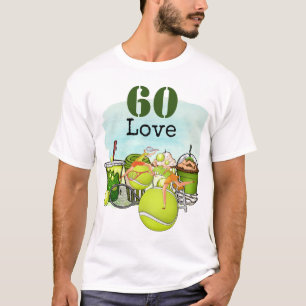 Tennis 60th Birthday  tennis ball number love   T-Shirt
