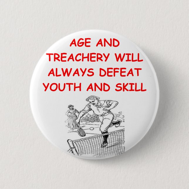 tennis 6 cm round badge (Front)