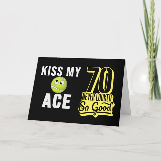 Tennis 70th  Birthday for Tennis Player Card (Front)