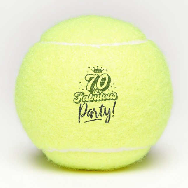 Tennis 70th  Birthday Party Balls (Front)