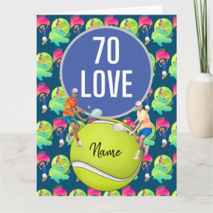 Tennis 70th Birthday seventy LOVE Card